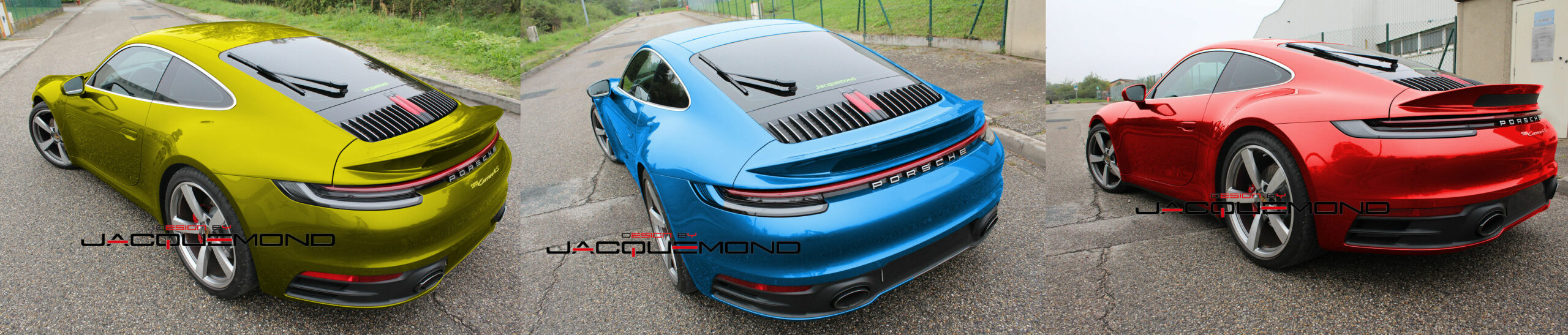Duck tail rear wing spoiler for Porsche 992 by Jacquemond.com