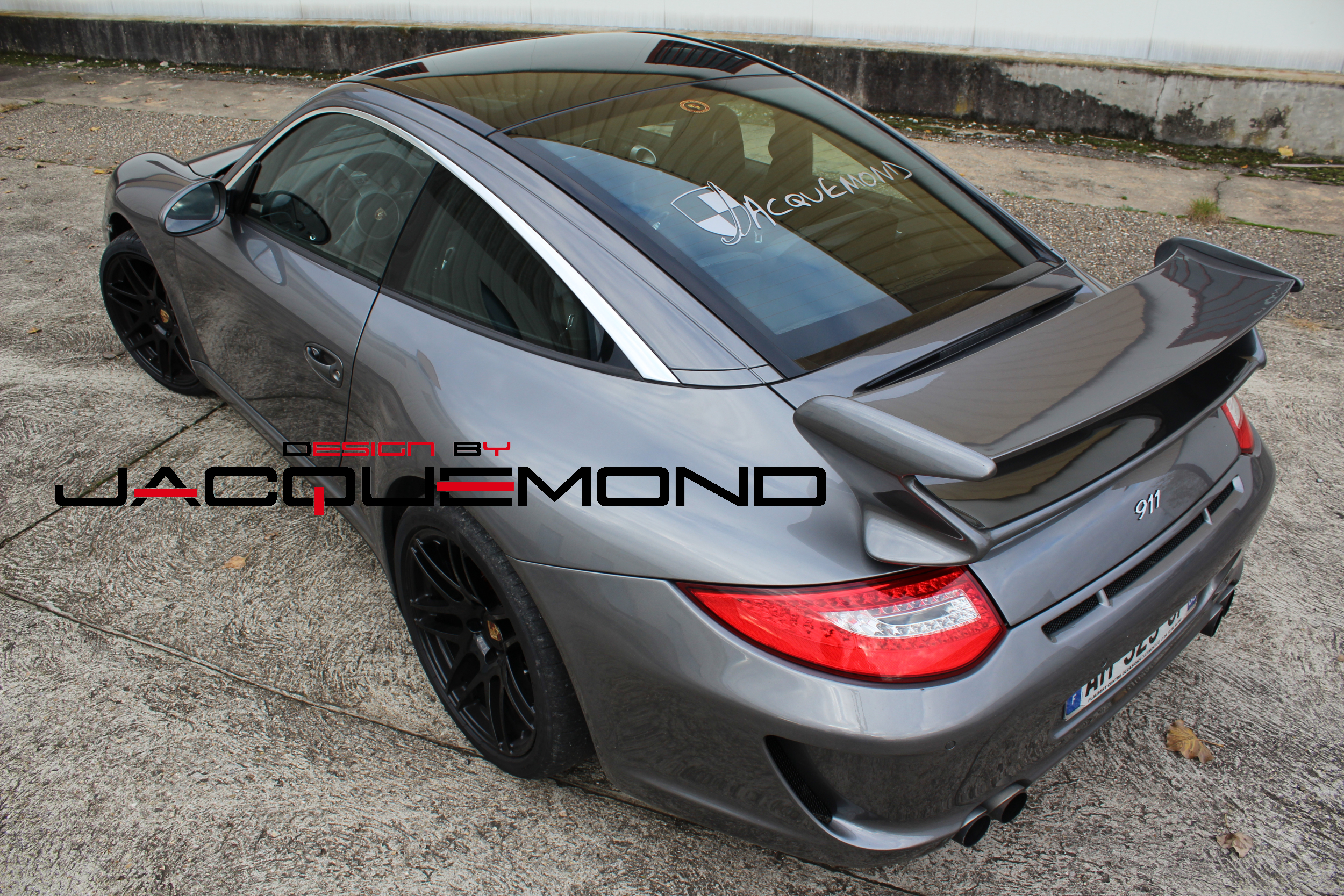 Jacquemond GT3 rear wing hood for Porsche 997 Mk1 Mk2 by Jacquemond.com